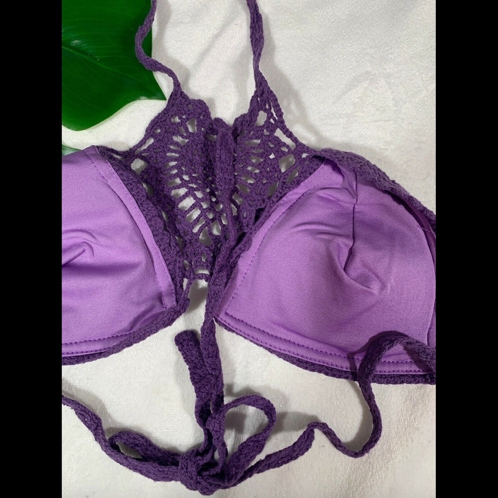 NWD Lisa‎ Maree 'The Sea Ahead' Crochet Bikini Top Purple [ SMALL ] - Picture 8 of 8